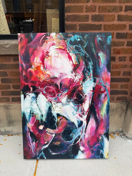 Abstract art signed Leer 29x42