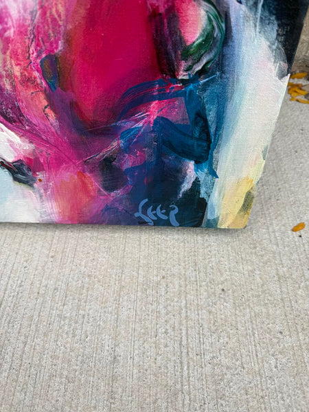 Abstract art signed Leer 29x42