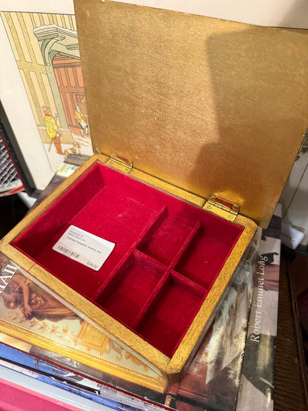 Painted Florentine jewelry box