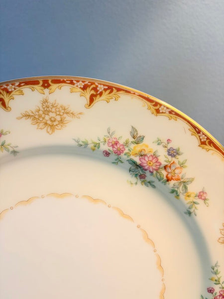 Set of 6 Noritake "Hampton" 10 inch dinner plates from the 1930s