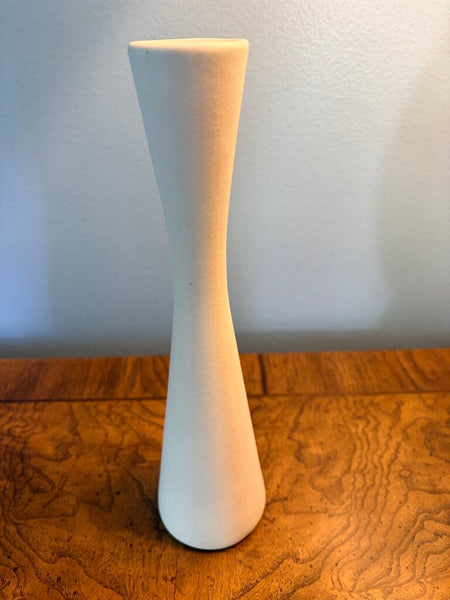 Van Briggle pottery white column bud vase