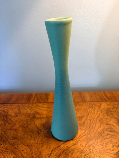 Van Briggle pottery turquoise column bud vase
