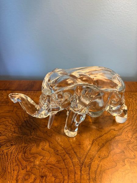 Glass elephant container/candy