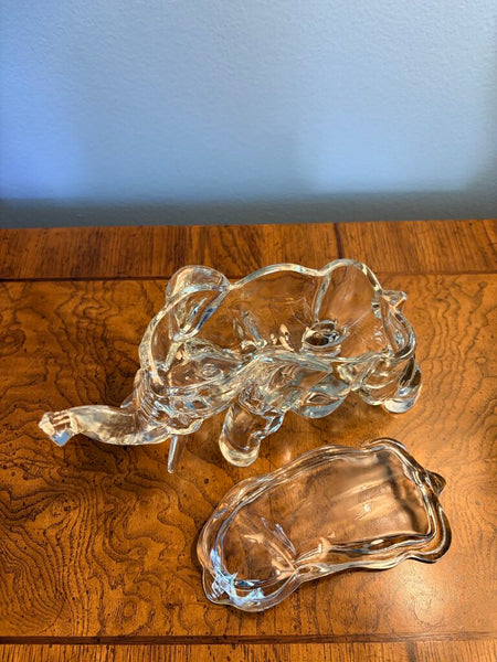 Glass elephant container/candy