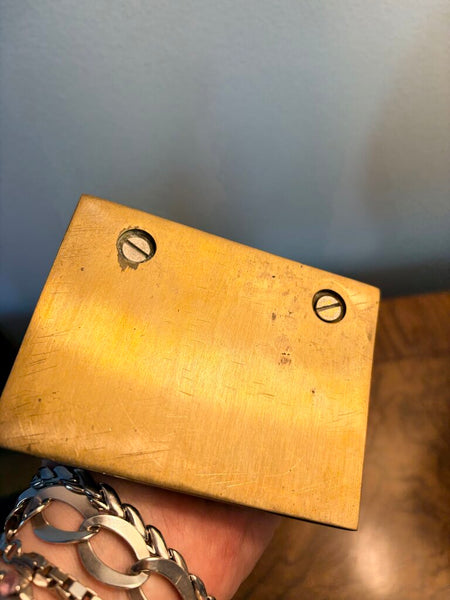 Heavy vintage brass number 1 pair of bookends