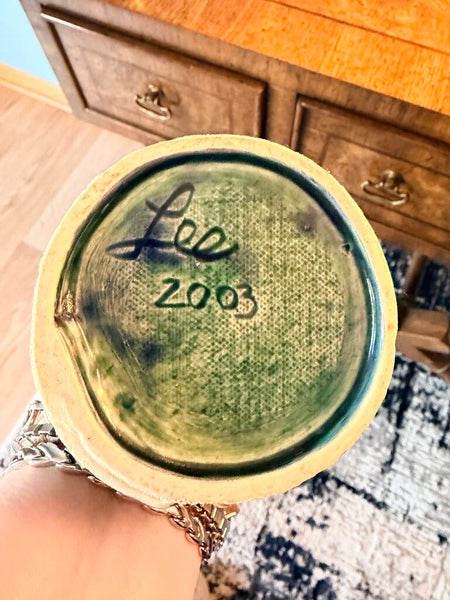 Art pottery bud vase by Lee
