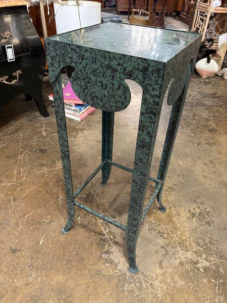 Marbled metal plant stand -in store pick up only