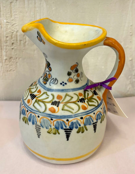 VINTAGE TALAVERA SPAIN HAND PAINTED POTTERY VASE PITCHER