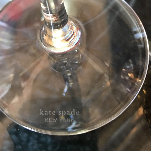 2 Kate Spade Wine Glasses