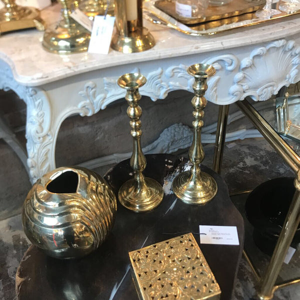 Pair of Tall Brass Candle sticks