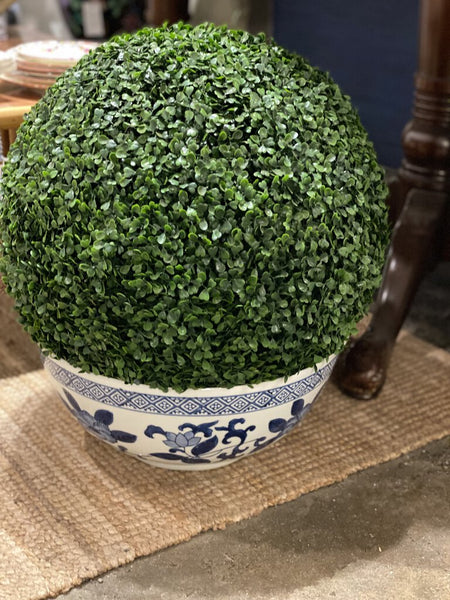 X-Large 18” wide Faux Boxwood Topiary Ball #001