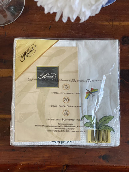 Herend Napkin Pack- Rust Chinese bouquet - 20 Pcs