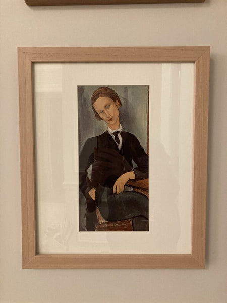 Modigliani framed vintage print -1946 man in suit