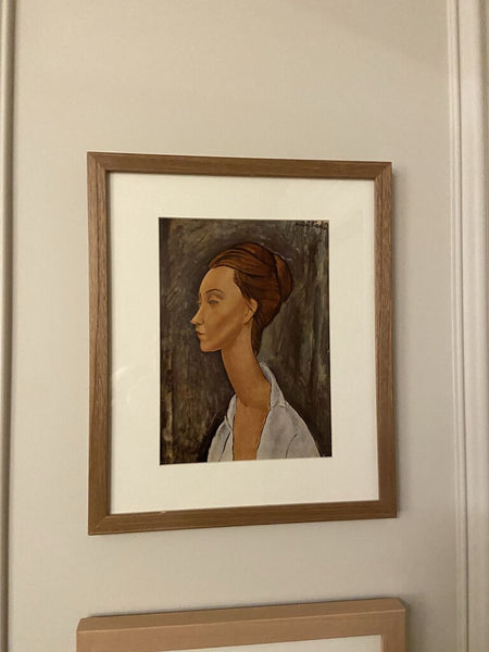 Modigliani framed vintage print 1946-portrait of Lunia