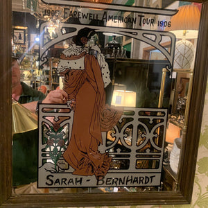 Vintage "Sarah Bernhardt Framed Mirror