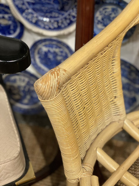 Vintage Blonge Rattan Chair - STORE PICKUP ONLY