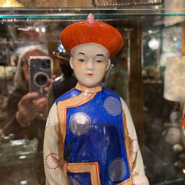 Ceramic Asian figure pair