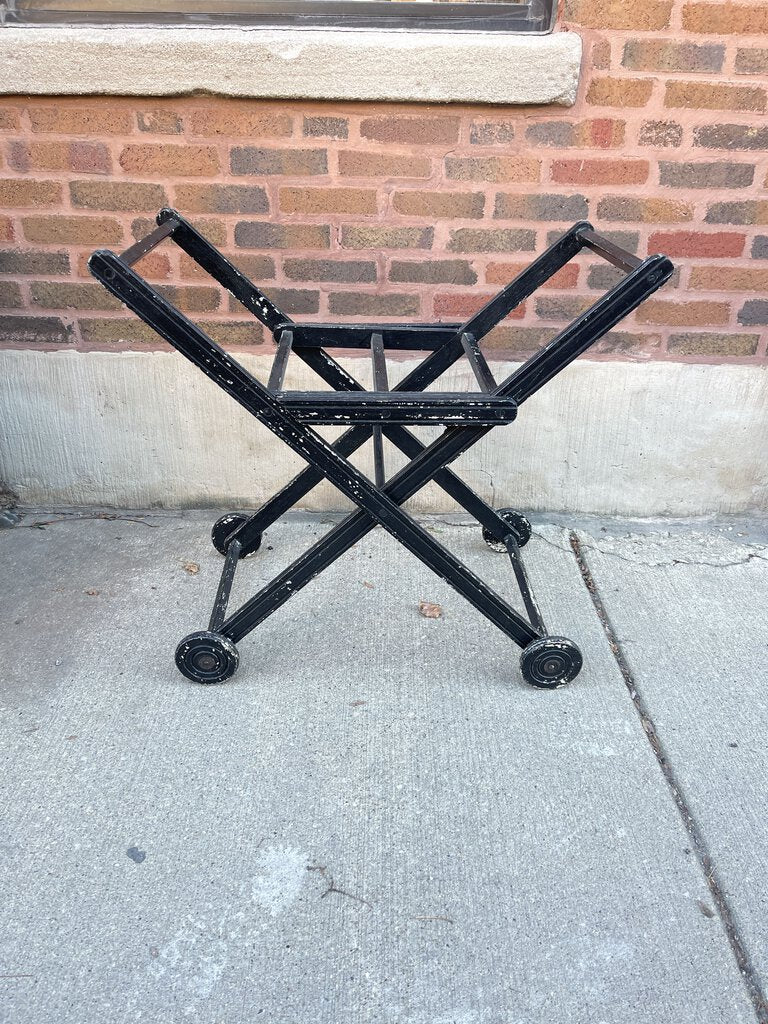 Black chippy paint foldable cart