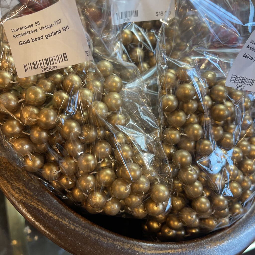 Gold bead garland 10ft