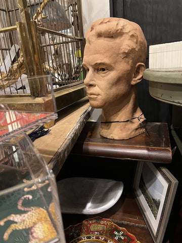 Signed Terra Cotta Bust Male