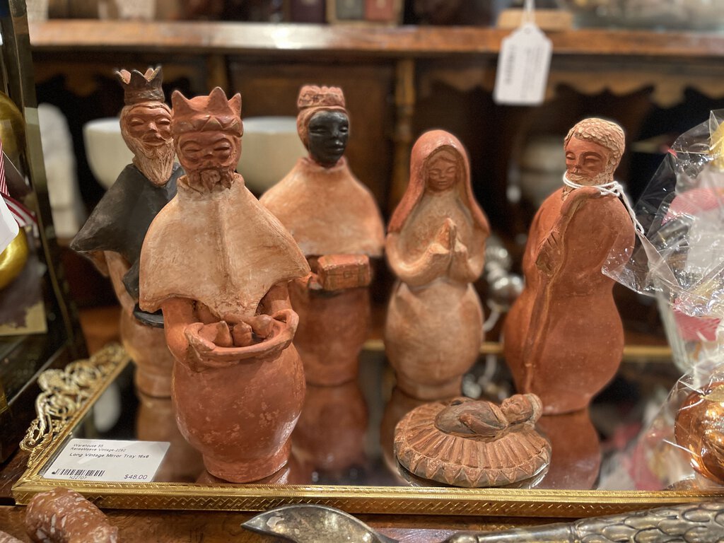 8 pc Pottery Nativity Set