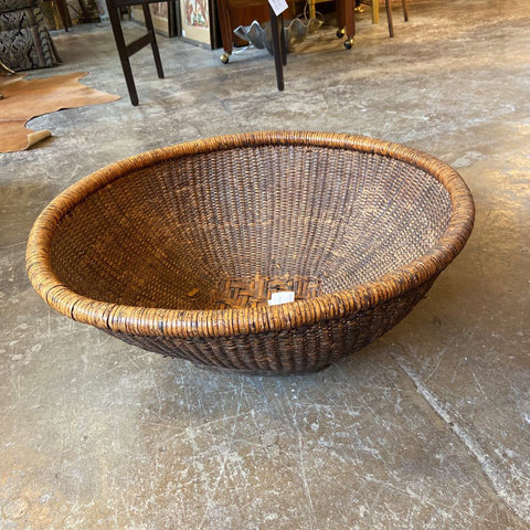 Oversized antique tribal basket