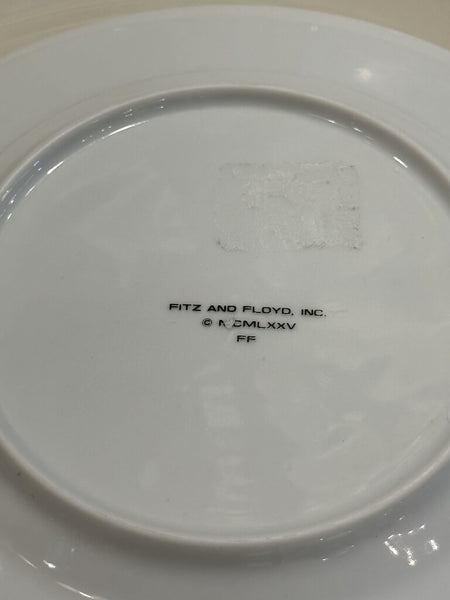 Vintage, 1975 Fitz & Floyd "Tattersall" 7.5"D Plate Set (6) - Pristine #001