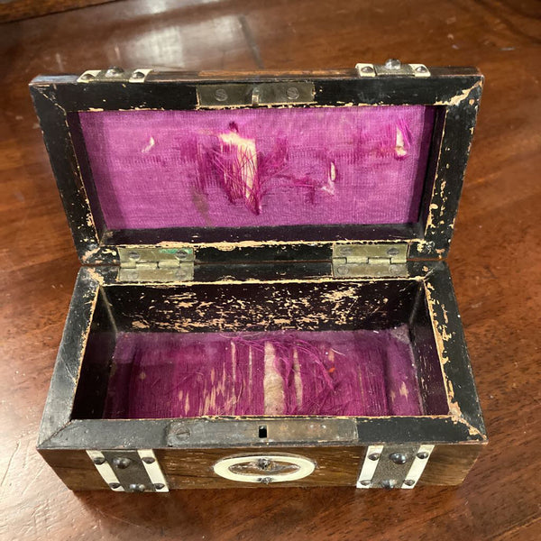 19th Century English Wood Box 5inW x 2.5inT