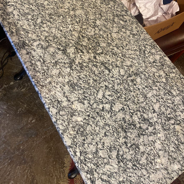 Marble Top Rectangle Bistro Table 47L 23.5D 29.5H IN STORE PICKUP ONLY