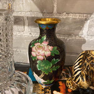 Black Cloisonne Vase
