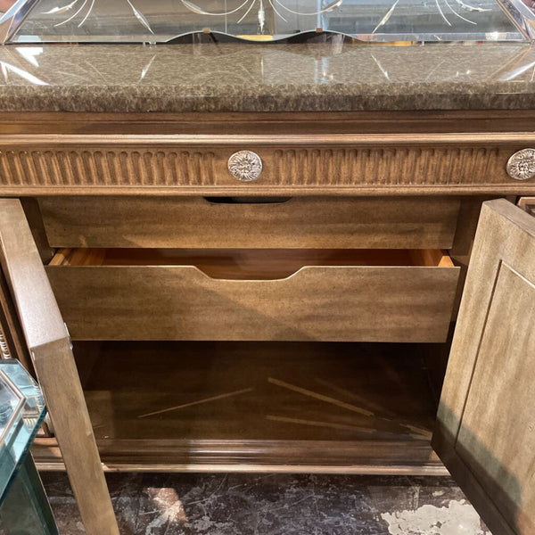 FAUX MARLE TOP BAR/CONSOLE IN STORE PICKUP ONLY