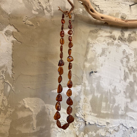 Natural Amber Necklace 22In