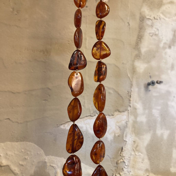 Natural Amber Necklace 22In