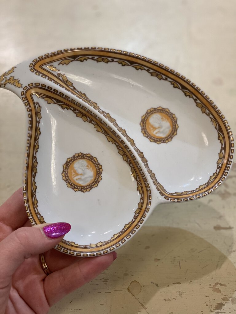 D'Lusso Separated Gold/White Dish