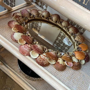 Vintage shell mirror as found