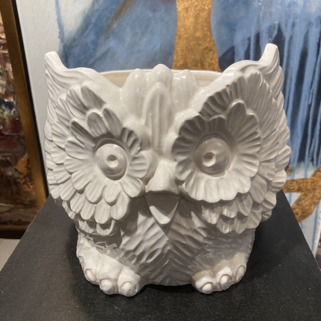 Vintage Owl Planter 6.5x7.5