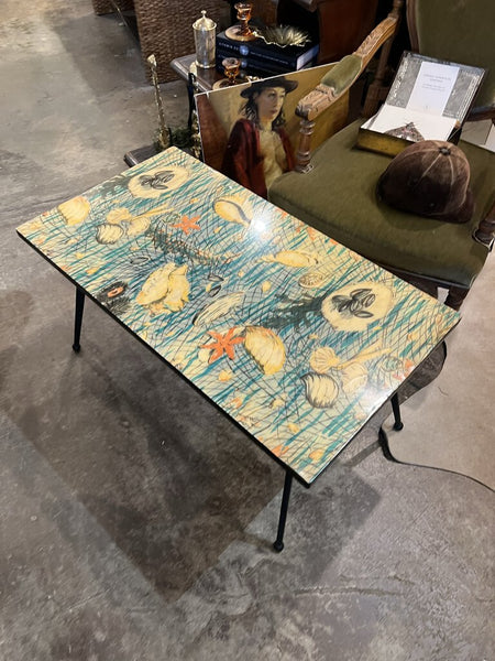 MCM Oyster Clam Drawings Coffee Table from S of France