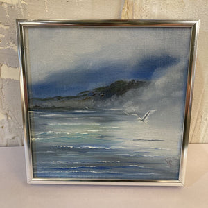 Signed Oil Seascape 8.5x8.5