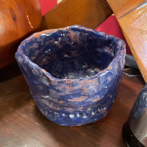 Ceramic pot blue