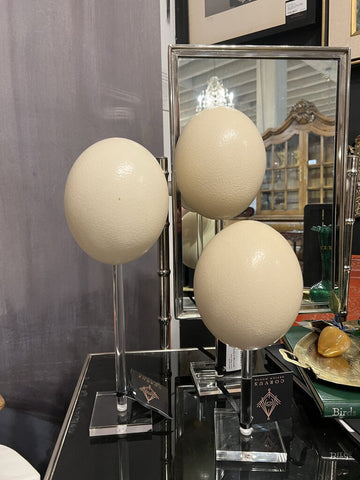 Ostrich Egg on Stand 14" Tall