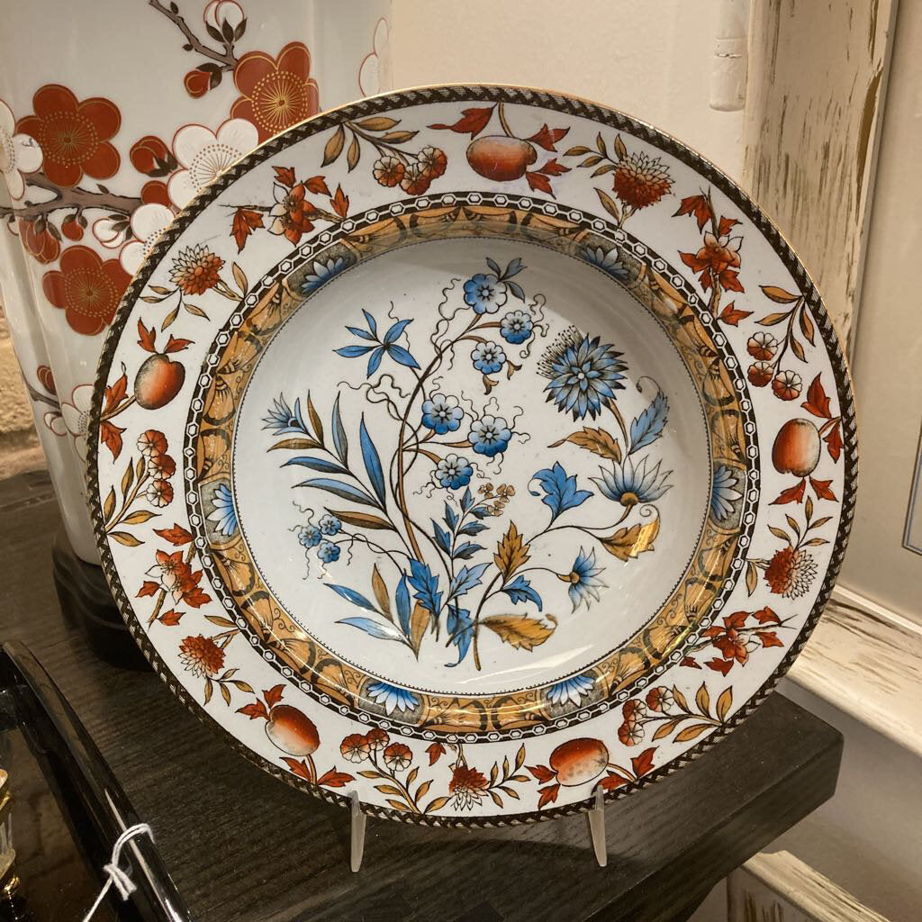 English Copeland China floral Bowl, 19th c. (9"d x 2"d)