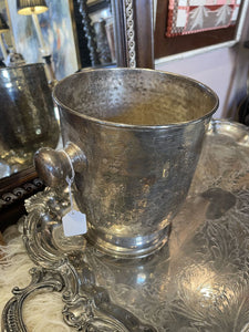 Hammered silver plate ice bucket
