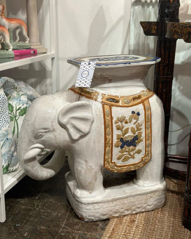 Vintage Elephant Ceramic Garden Stool #T001