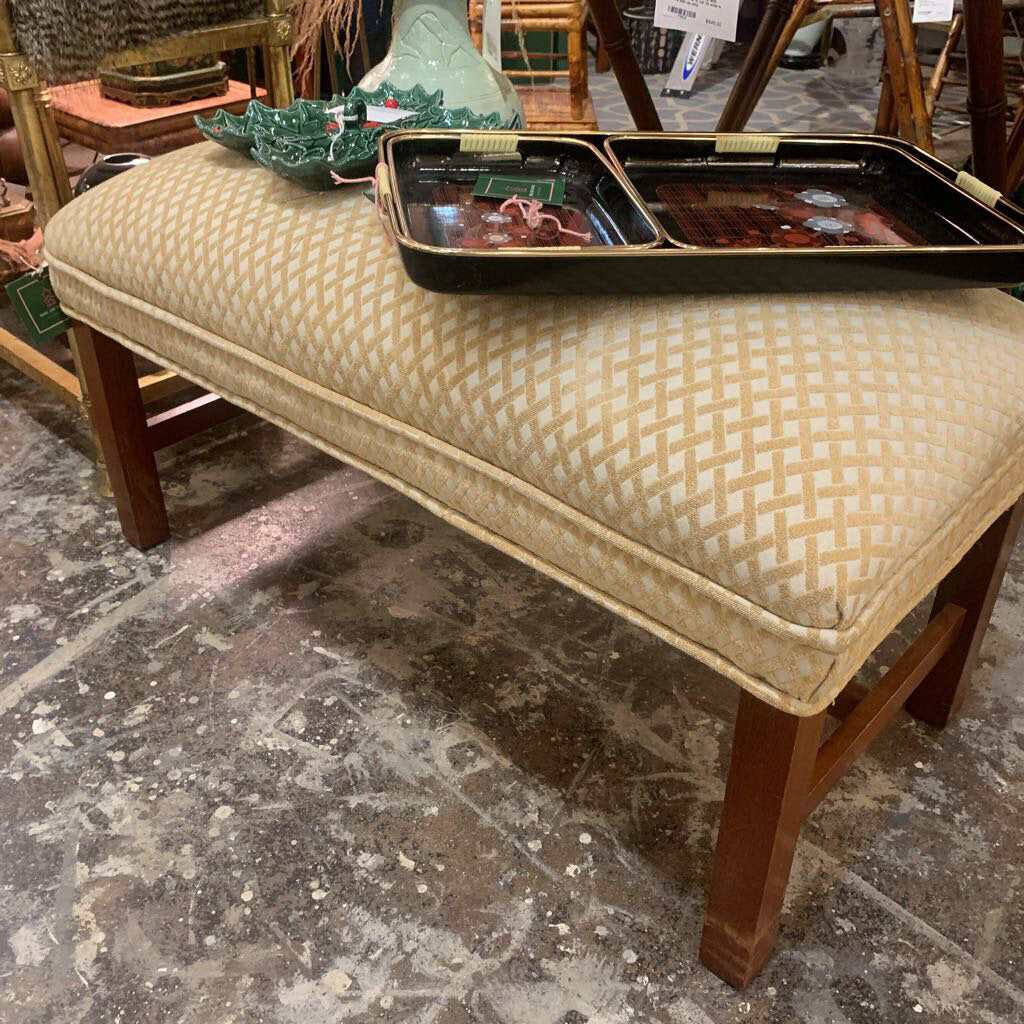 Traditional Style Upholstered Bench - great condition, in store pick up only 36 long 16 tall 17 deep