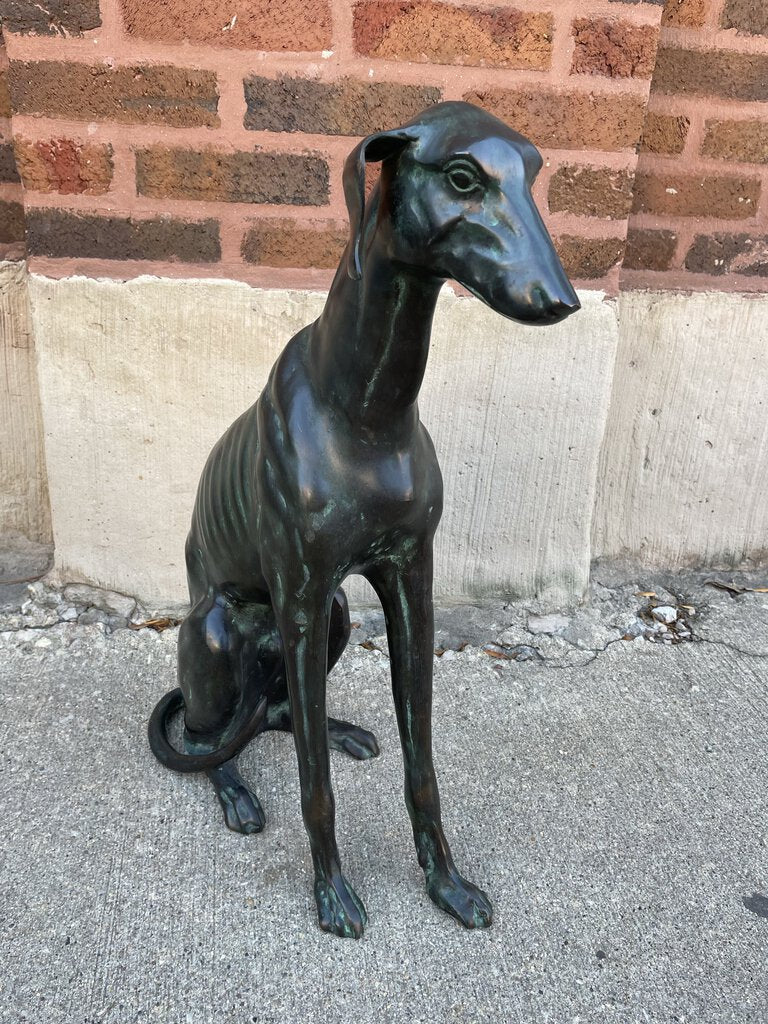Bronze whippet dog statue 23t