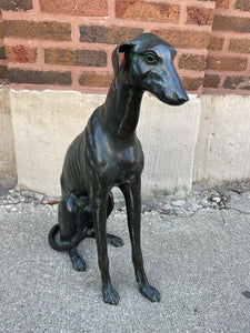 Bronze whippet dog statue 23t
