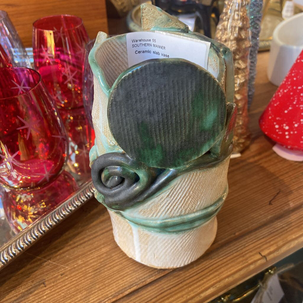 Ceramic slab vase