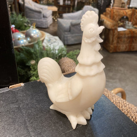 Vintage Alabaster Rooster (5"H, 4"W)