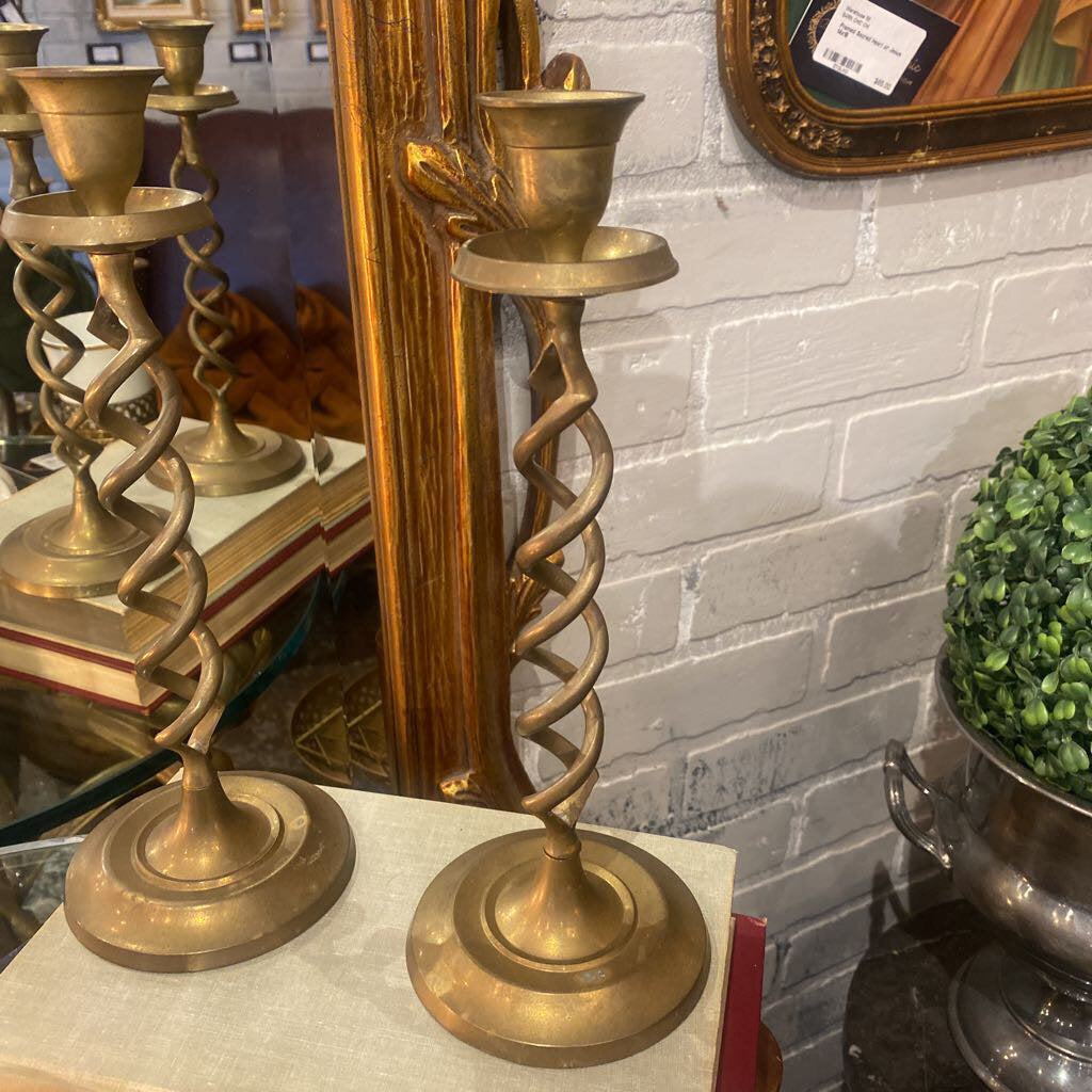 Brass Twist Candlestick