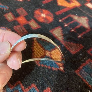 Hand hammered sterling bangle